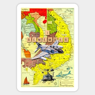 Vietnam War Map Sticker